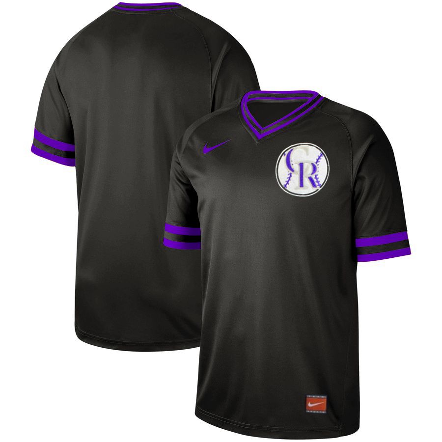 Men Colorado Rockies Blank Black Nike Cooperstown Collection Legend V-Neck MLB Jersey->women mlb jersey->Women Jersey